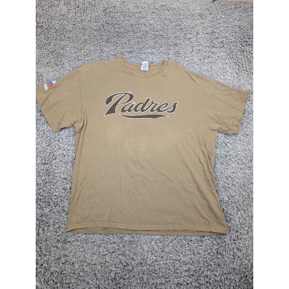 Delta Pro Weight Other - San Diego Padres Shirt Men Extra Large Brown Graphic Lounge MLB Logo Baseball